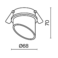 Встраиваемый светильник Technical DL044-01-GU10-B 500_191_2438283