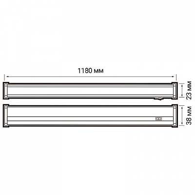 Накладной светильник Jazzway  PLED-T5i PL 1200 14W FR 4000K 400_400_2633025