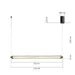 SL6224.413.01 Светильник подвесной ST-Luce Черный/Прозрачный LED 1*30W 4000K БАМБУ 250_100_2956818