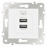 Розетка USB, без рамки Arte Milano am-203 203.46-1.white 250_100_Array