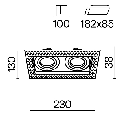 Встраиваемый светильник Technical DL003-02-W 400_400_2438146