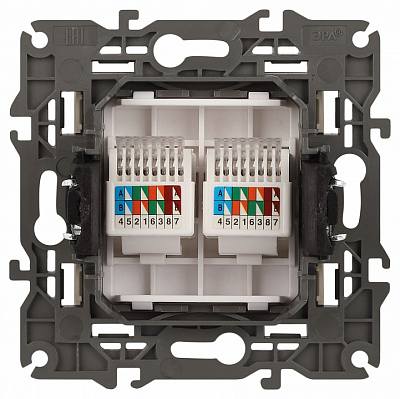 Розетка Ethernet RJ-45 без рамки Эра Эра Elegance 14-3108-02 400_400_2400678