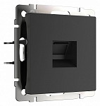Розетка Ethernet RJ-45 и со шторками, без рамки Werkel черный матовый W5120108 250_100_2131430