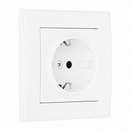 Розетка с заземлением и со шторкой Arte Milano SET06-1 SET06-1-40-1 white 500_191_2305942