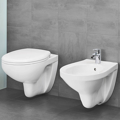39351000 Bau Ceramic Подвесной безободковый унитаз с сиденьем (с микролифтом), альпин-белый 400_400_1440689