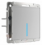 Выключатель сенсорый одноклавишный с подсветкой и функцией Wi-Fi, без рамки Werkel серебряный W4510606 250_100_Array