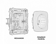 Розетка с заземлением и со шторкой, без рамки Ambrella Volt OMEGA MO127010 250_100_2187296