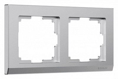 Рамка на 2 поста Werkel Stark (серебряный матовый) W0021865 400_400_2130600