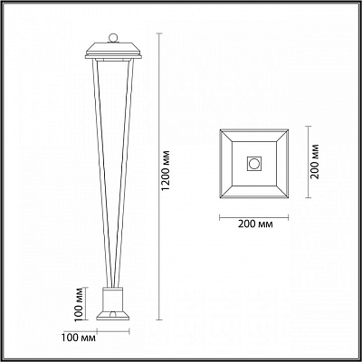 Наземный высокий светильник Odeon Light Bearitz 6655/12GA3 400_400_1730618