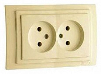 Розетка двойная Mono Electric Larissa 103-171705-121 250_100_Array