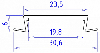 Профиль встраиваемый Ambrella Light GP GP1100BK 400_400_2842796