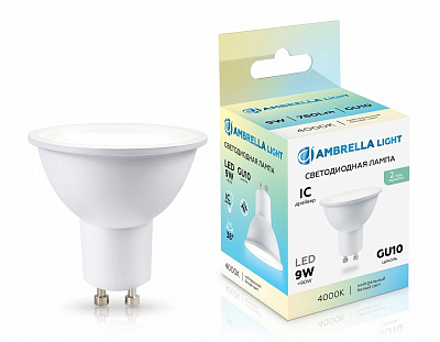 Лампа светодиодная Ambrella Light MR16 GU10 9Вт 4000K 190904 400_400_2030206