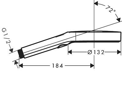 26864670 HG Rainfinity 130 3jet ручной душ матовый черный 400_400_1438862
