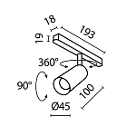 Трековый светильник Technical TR032-4-5W3K-M-DS-BBS 250_100_3160525