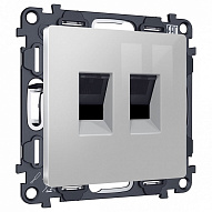 Розетка двойная Ethernet RJ-45 и со шторками, без рамки Ambrella Volt ALFA MA412110 500_191_3231020