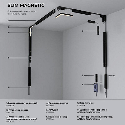 Светильник на штанге Elektrostandard Slim Magnetic 85532/01 черный 400_400_2745743