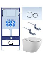 SET AQUATEK ЕВРОПА-015 4в1 (рама AQUATEK Standard INS-0000012 с клавишей KDI-0000015 и крепежом KKI-0000002+унитаз AQ1901-00 с тонким сиденьем sc) 500_191_3226820