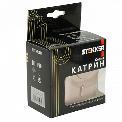 Терморегулятор электромеханический для теплого пола без рамки Stekker Катрин 49743 400_400_2159908