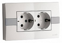 Розетка двойная с заземлением Mono Electric Eсо 101-010104-120 250_100_Array