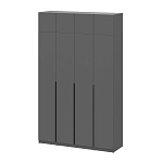 Шкаф с антресолью (9 полок + штанга) ШК 5 (1600), Графит 250_100_Array