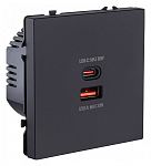 Розетка 2хUSB type A и C без рамки Kollinger Eclipse EC-024BK 250_100_3118745