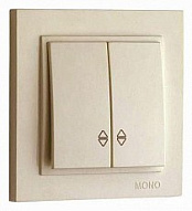 Выключатель проходной двухклавишный Mono Electric Despina 102-170023-111 500_191_2301494