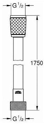 45992001 Relexaflex Душевой шланг пластик, 1750 мм, макс. давление до 5 бар, хром 400_400_1441172