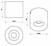 Накладной светильник iLedex Metrica 113-12W-D100-3000K-24DG-WH 250_100_3152852