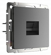 Розетка Ethernet RJ-45 без рамки Werkel графит матовый W1181064 500_191_2261545