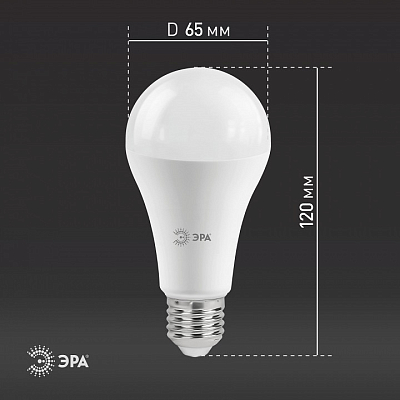 Лампа светодиодная Эра Стандарт E27 19Вт 2700K LED A65-19W-827-E27 400_400_2473942
