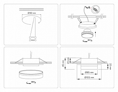 Встраиваемый светильник Ambrella Light TN TN6708 400_400_2031478