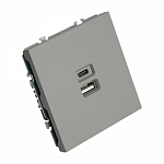 Розетка 2хUSB type A и C без рамки Stekker Эмили 49957 250_100_2160179