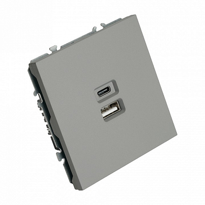 Розетка 2хUSB type A и C без рамки Stekker Эмили 49957 400_400_2160179