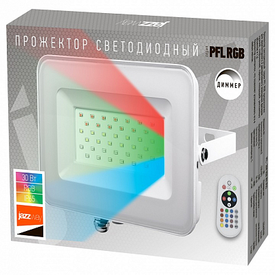 Настенно-потолочный прожектор Jazzway  PFL-30W RGB WH IP65 400_400_2870401
