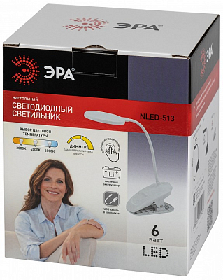 Настольная лампа офисная Эра  NLED-513-6W-W 400_400_1952423