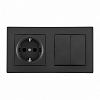 Блок с розеткой и выключателем Arte Milano SET06-2 SET06-2-30-2-40-1 black 100_100_2182111