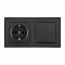Блок с розеткой и выключателем Arte Milano SET06-2 SET06-2-30-2-40-1 black