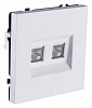 Розетка двойная Ethernet RJ-45 и со шторками, без рамки Kollinger Eclipse EC-018WG 100_100_3118849
