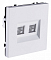 Розетка двойная Ethernet RJ-45 и со шторками, без рамки Kollinger Eclipse EC-018WG