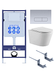SET AQUATEK ВЕГА-1905-014 (рама AQUATEK Standard INS-0000012 с клавишей KDI-0000014 и крепежом KKI-0000002+унитаз ВЕГА AQ1905-00 с тонким сиденьем sc 250_100_2416601