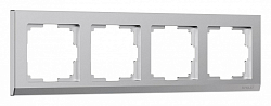 Рамка на 4 поста Werkel Stark (серебряный матовый) W0041865 250_100_2130670