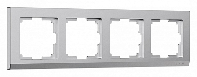 Рамка на 4 поста Werkel Stark (серебряный матовый) W0041865 400_400_2130670