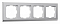 Рамка на 4 поста Werkel Stark (серебряный матовый) W0041865
