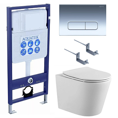 SET AQUATEK ВЕГА cmp-016 (рама AQUATEK Standard INS-0000012 с клавишей KDI-0000016 и крепежом KKI-0000002+унитаз ВЕГА AQ1904-00 с тонким сиденьем sc 400_400_3226763