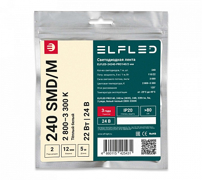 Лента светодиодная ELFLED  ELFLED-24240-PRO140/2-ww 400_400_2866532
