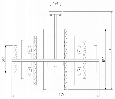 Люстра на штанге Bogate's Hollis 367/12 Smart 400_400_1883828