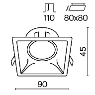 Встраиваемый светильник Technical DL029-2-01W 500_191_2438197