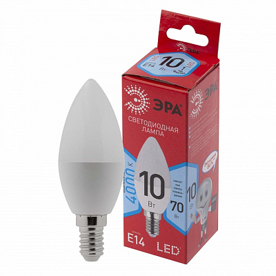 Лампа светодиодная Эра  E14 10Вт 4000K LED B35-10W-840-E14 R 400_400_2842264