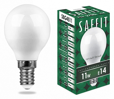 Лампа светодиодная Feron Saffit SBG4511 E14 11Вт 2700K 55136 400_400_2152595