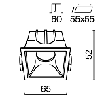 Встраиваемый светильник Technical DL043-01-10W4K-SQ-WB 250_100_Array